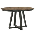 Table de comptoir ronde extensible Noyer & Pécan, 4-6 places