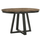 Table de comptoir ronde extensible Noyer & Pécan, 4-6 places