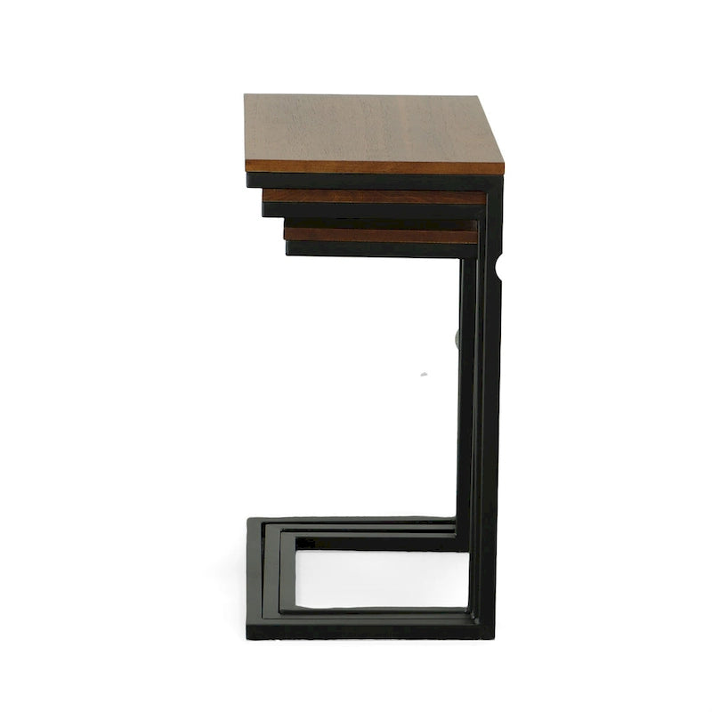 Ensemble de 3 tables gigognes multicolores