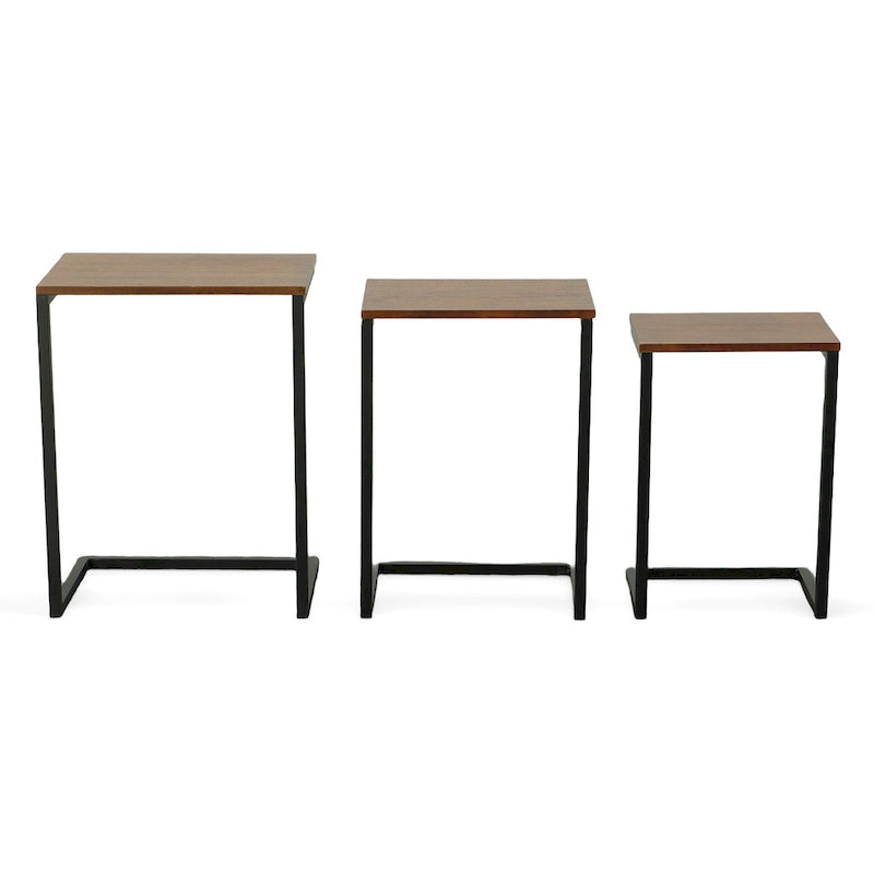 Ensemble de 3 tables gigognes multicolores