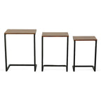 Ensemble de 3 tables gigognes multicolores