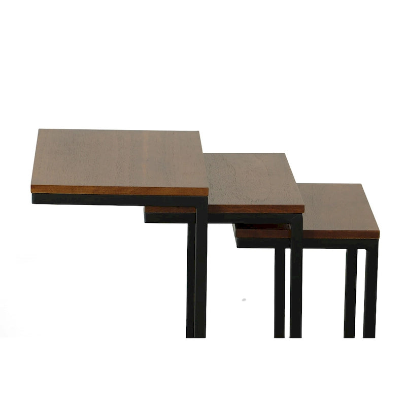 Ensemble de 3 tables gigognes multicolores