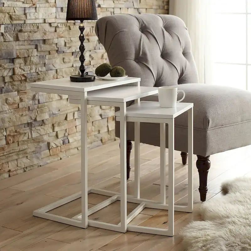Ensemble de 3 tables gigognes multicolores