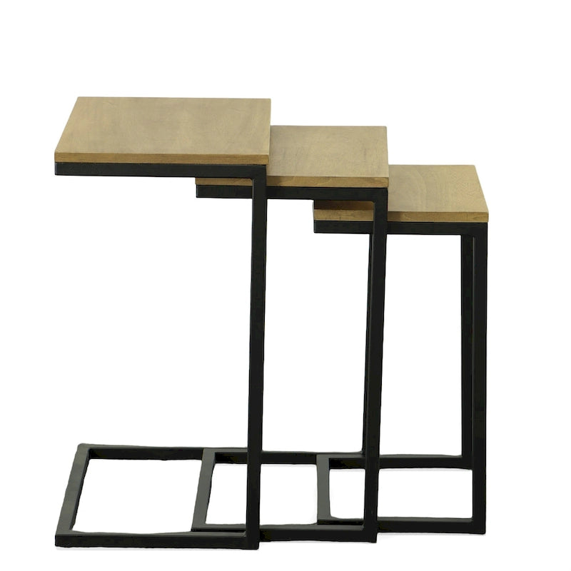 Ensemble de 3 tables gigognes multicolores