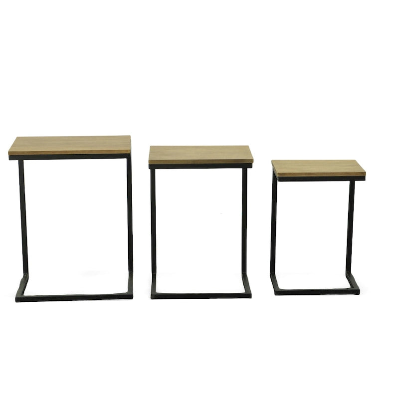 Ensemble de 3 tables gigognes multicolores