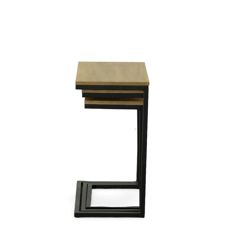 Ensemble de 3 tables gigognes multicolores