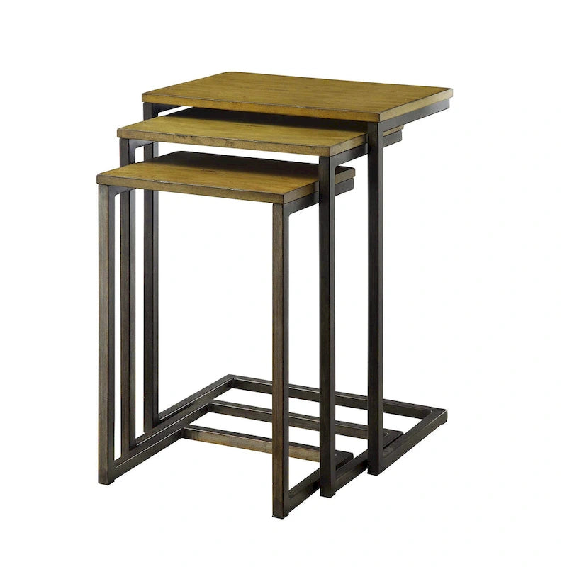 Ensemble de 3 tables gigognes multicolores