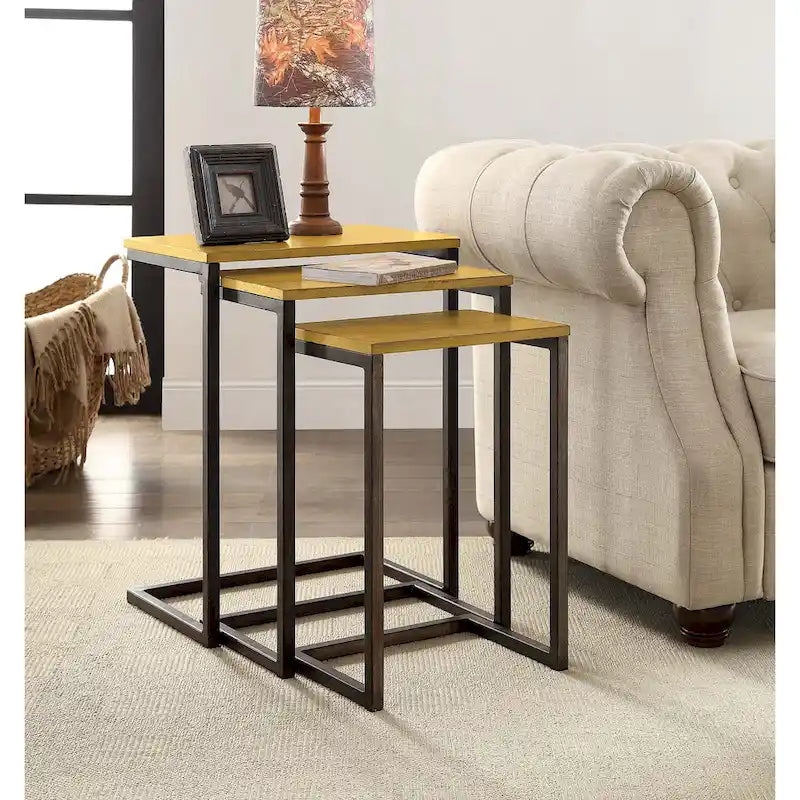 Ensemble de 3 tables gigognes multicolores