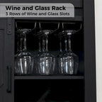 Meuble de bar à café avec porte coulissante de style ferme, blanc/noir, assemblage pour 1 à 2 personnes