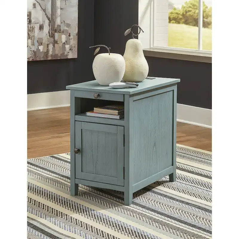 Table d'appoint de style Shaker taupe/anthracite/marron/blanc antique/sarcelle/noir pour 1 personne