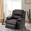 Fauteuil inclinable manuel une place en similicuir et velours côtelé
