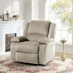 Fauteuil inclinable manuel une place en similicuir et velours côtelé