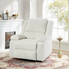 Fauteuil inclinable manuel une place en similicuir et velours côtelé