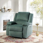 Fauteuil inclinable manuel une place en similicuir et velours côtelé