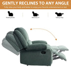 Fauteuil inclinable manuel une place en similicuir et velours côtelé