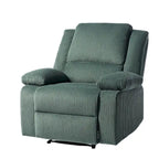Fauteuil inclinable manuel une place en similicuir et velours côtelé