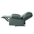 Fauteuil inclinable manuel une place en similicuir et velours côtelé