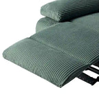 Fauteuil inclinable manuel une place en similicuir et velours côtelé
