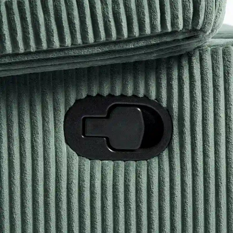 Fauteuil inclinable manuel une place en similicuir et velours côtelé
