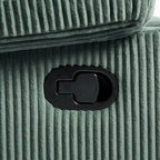 Fauteuil inclinable manuel une place en similicuir et velours côtelé