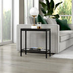 Table d'appoint rectangulaire en bronze noirci / laiton / nickel satiné, pour 1 personne
