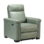 Fauteuil inclinable électrique monoplace multicolore avec port USB – Cuir véritable