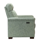 Fauteuil inclinable électrique monoplace multicolore avec port USB – Cuir véritable