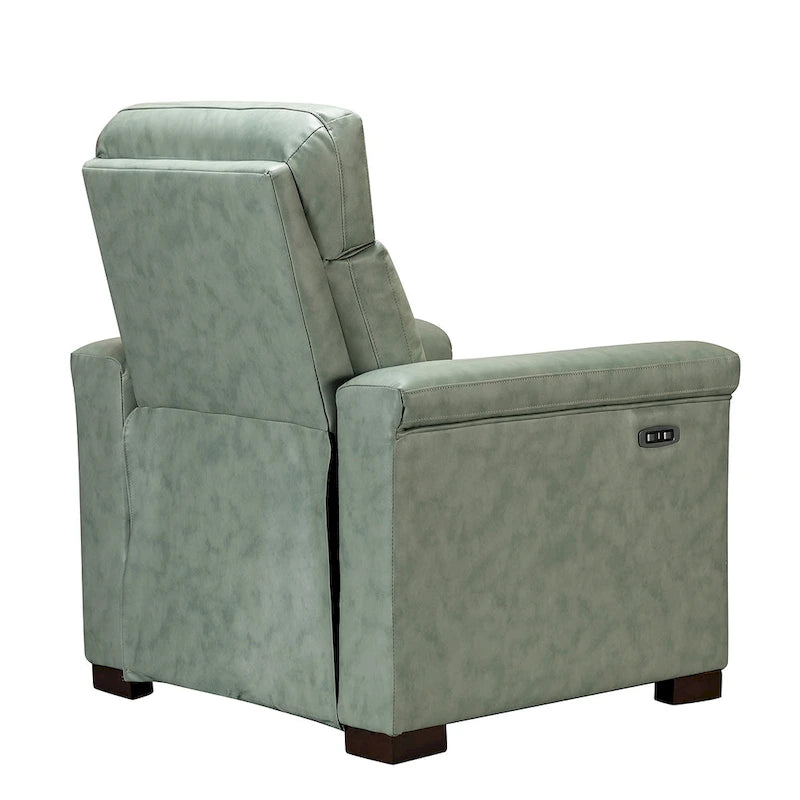 Fauteuil inclinable électrique monoplace multicolore avec port USB – Cuir véritable