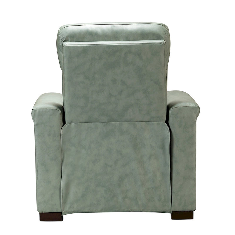 Fauteuil inclinable électrique monoplace multicolore avec port USB – Cuir véritable