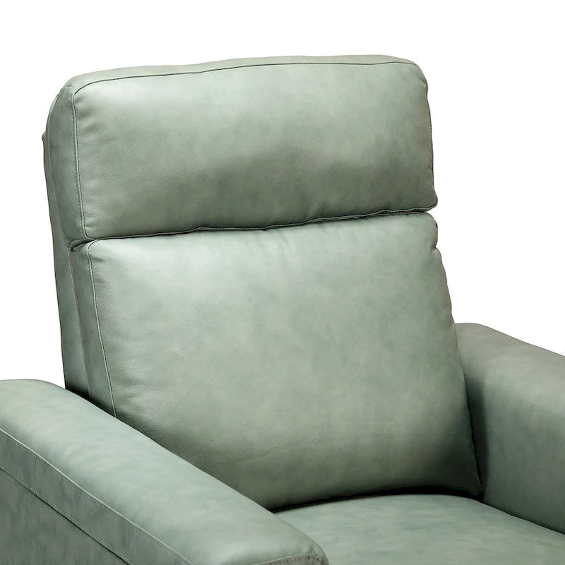 Fauteuil inclinable électrique monoplace multicolore avec port USB – Cuir véritable