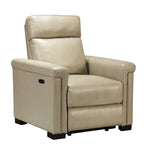 Fauteuil inclinable électrique monoplace multicolore avec port USB – Cuir véritable