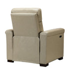Fauteuil inclinable électrique monoplace multicolore avec port USB – Cuir véritable