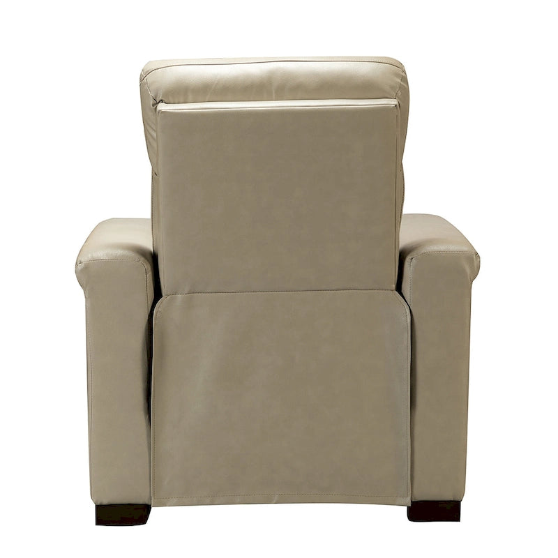 Fauteuil inclinable électrique monoplace multicolore avec port USB – Cuir véritable