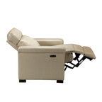 Fauteuil inclinable électrique monoplace multicolore avec port USB – Cuir véritable