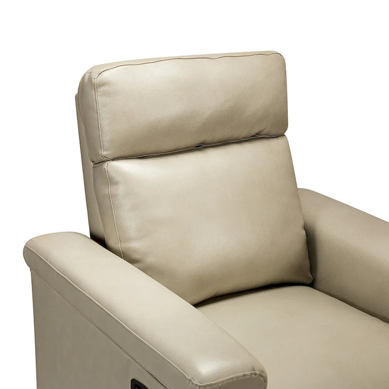 Fauteuil inclinable électrique monoplace multicolore avec port USB – Cuir véritable