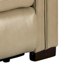 Fauteuil inclinable électrique monoplace multicolore avec port USB – Cuir véritable