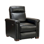 Fauteuil inclinable électrique monoplace multicolore avec port USB – Cuir véritable