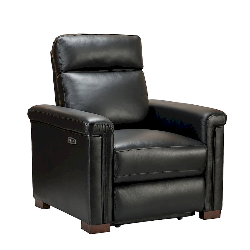 Fauteuil inclinable électrique monoplace multicolore avec port USB – Cuir véritable