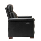 Fauteuil inclinable électrique monoplace multicolore avec port USB – Cuir véritable
