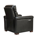 Fauteuil inclinable électrique monoplace multicolore avec port USB – Cuir véritable