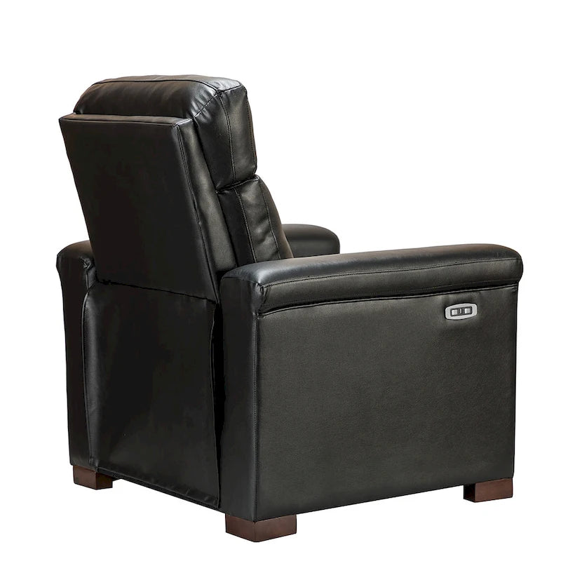 Fauteuil inclinable électrique monoplace multicolore avec port USB – Cuir véritable