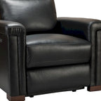 Fauteuil inclinable électrique monoplace multicolore avec port USB – Cuir véritable
