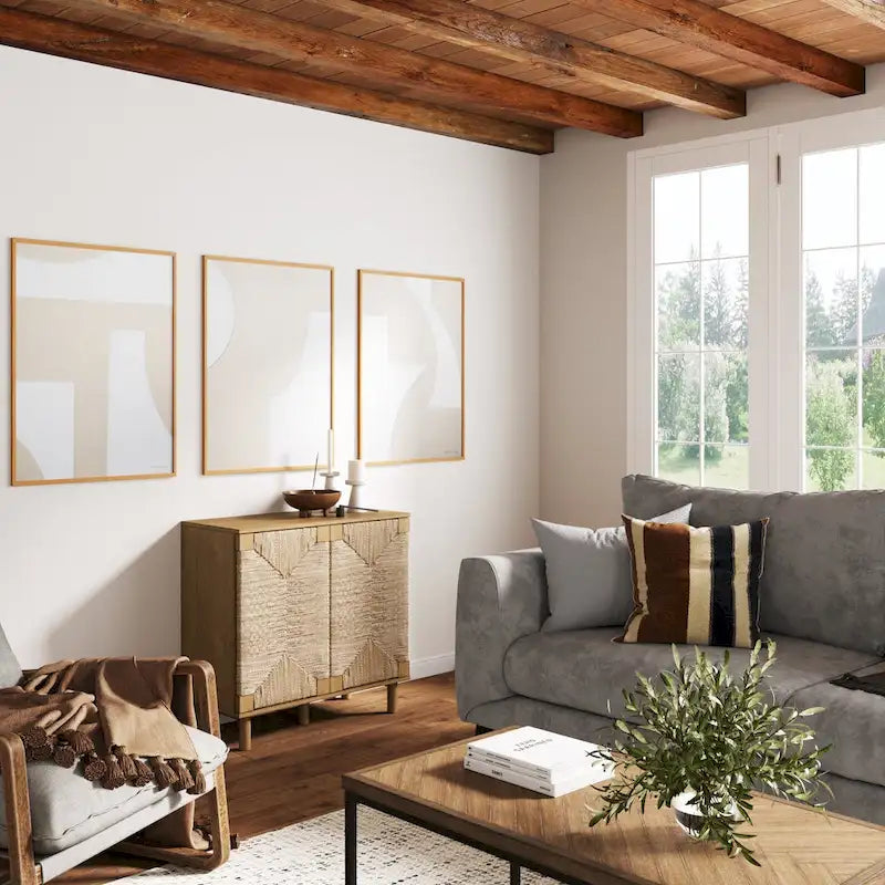 Armoire d'appoint en bois avec porte en jonc de mer noir/marron/blanc et étagère réglable, 1 à 4 pièces