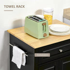 Dessertes de cuisine roulantes blanc/gris/noir avec tiroir, armoire et 2 porte-serviettes, assemblage par 1 personne