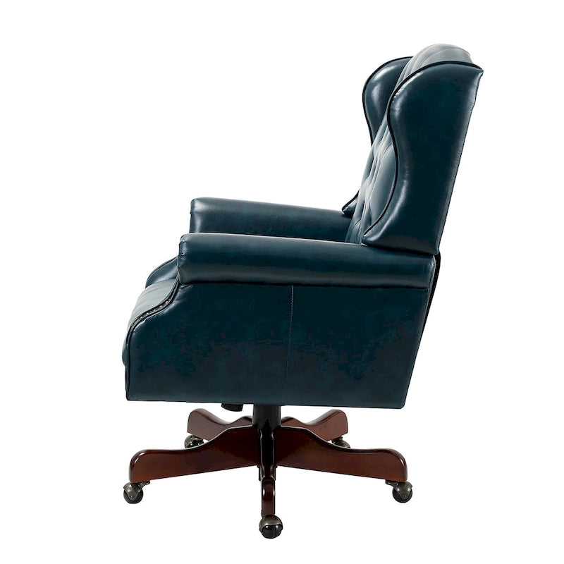 Fauteuil de bureau exécutif pivotant à dossier haut capitonné – Similicuir, 1 personne