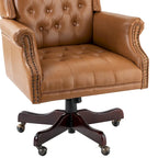 Fauteuil de bureau exécutif pivotant à dossier haut capitonné – Similicuir, 1 personne