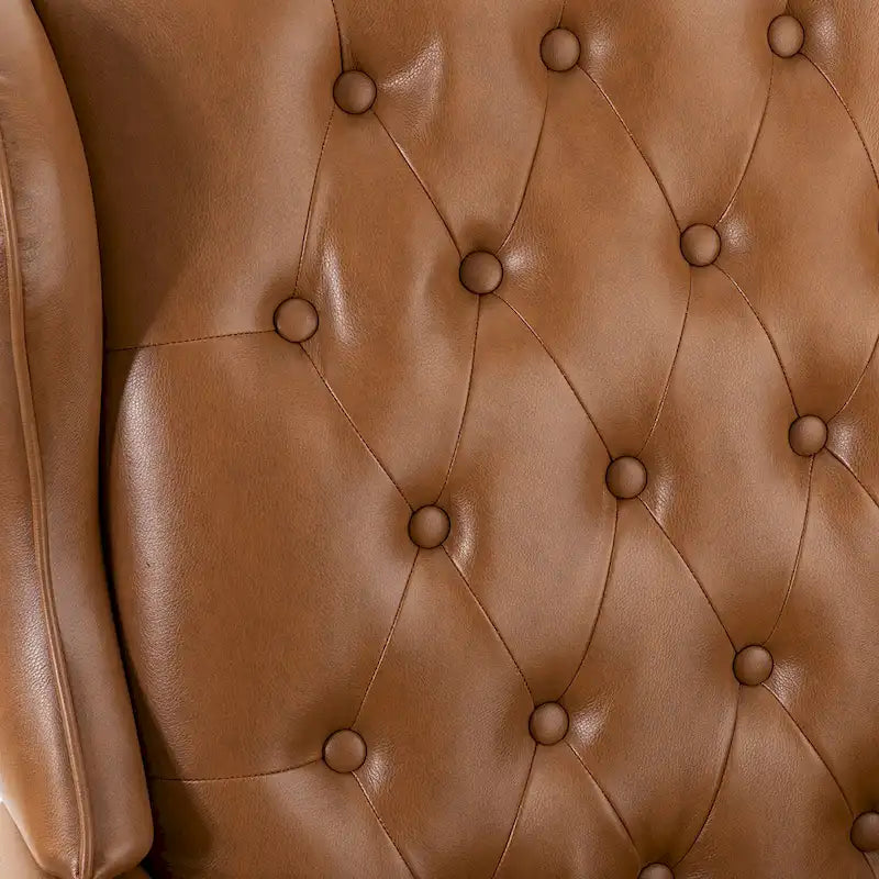 Fauteuil de bureau exécutif pivotant à dossier haut capitonné – Similicuir, 1 personne