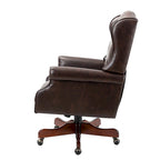 Fauteuil de bureau exécutif pivotant à dossier haut capitonné – Similicuir, 1 personne