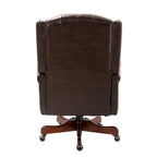 Fauteuil de bureau exécutif pivotant à dossier haut capitonné – Similicuir, 1 personne