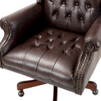 Fauteuil de bureau exécutif pivotant à dossier haut capitonné – Similicuir, 1 personne